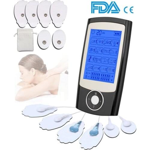 Tens Unit Muscle Stimulator Pain Relief Therapy Pulse Massager Electronic Rechargeable with 16 Modes 20 Intensity Levels