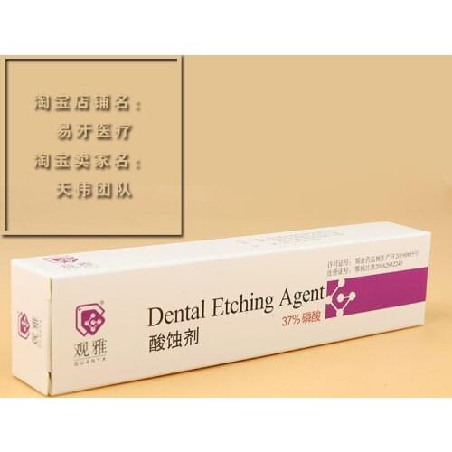 Dental etching agent Edental material