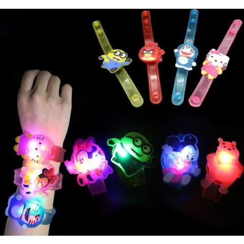 Luminous Cartoon Creative Watch Flash Wrist Band Light Bracelet Childrens Gift