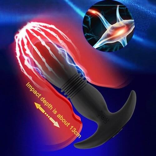 Telescopic Vibrator Anal Vibrator Male Prostate Massager Wireless Remote Control Dildo Butt Plug Vibrator Anal Sex Toys For Men