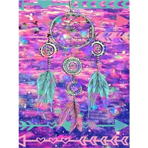 Landscape Dreamcatcher Printed Fabric 11CT Cross Stitch DIY Embroidery Patterns DMC Threads Knitting Hobby Needlework Sales