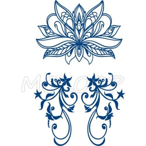 Juice Tattoo Sticker Flower Lotus Waterproof Temporary Makeup Fake Tatoo Body Art for Women Men Lasting To 5 -15 Days
