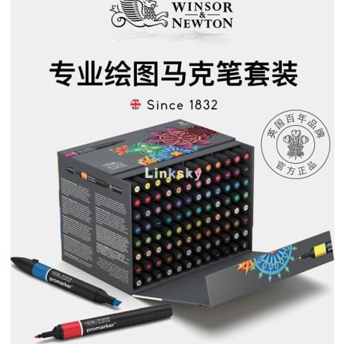WINSOR & NEWTON Promarker 6/12/24/48/96 Colors Set ,Double Headed Alcohol Based Marker Pens, Design Pro Marker for Artists