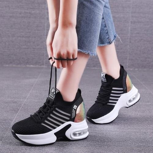 Woman Platform Chunky Sneakers Women Sport Shoes Casual Breathable Mesh Sneakers For Jogging Gym Running Shoes Woman 2021