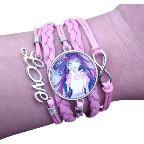 19 Styles Anime Danganronpa:Trigger Happy Havoc Monokuma Multilayer Leather Bracelet Punk Time Gem Women Men Girl Boy Gift DWLP