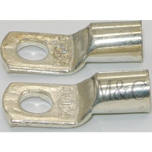 20pcs/Lot SC25-10 25mm2 10mm Bolt Hole Tinned Copper Cable lugs Battery Terminals