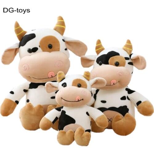2021 New Plush Cow Toy Cattle Plushies Stuffed Animals Cattle Soft Doll Kids Toys Birthday Gift for Kids New Year Mascot Doll