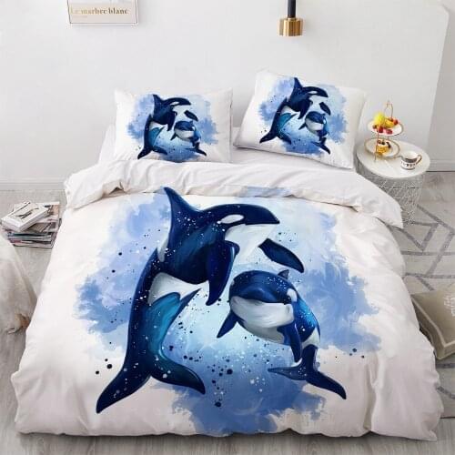 3D Bedding Sets Rhinoceros White Duvet Quilt Cover Set Comforter Bed Linen Pillowcase King Queen Full 173x230cm Home Texitle