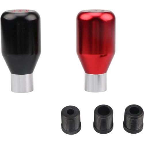 5 speed Aluminum Car Gear Shift Head Black Red Racing Gear Shift Knob Automobiles Accessories