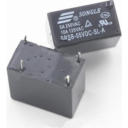 50PCS Power Relays SRSB-05VDC-SL-A 5V 5A/250VAC 4PIN new and original Relays