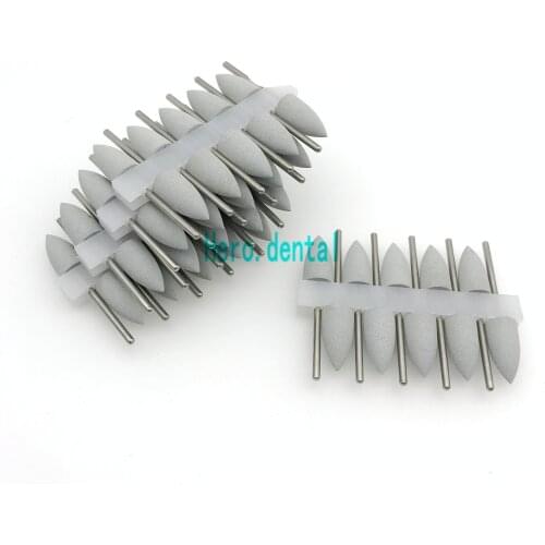 50 Pcs Grey Dental SILICONE Rubber Polishers dental Polishing Burs 2.35mm Shank