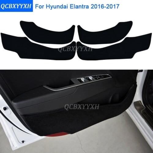 Car Styling Polyester Protector Side Edge Protection Pad Protected Anti-kick Door Mats Cover For Hyundai Elantra 2016-2017