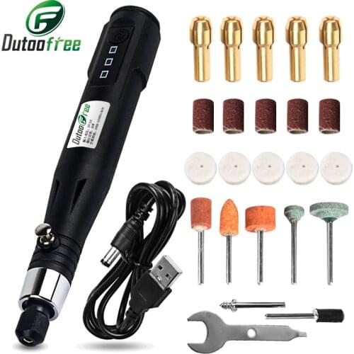 1Set Mini Electric Engraving Pen Grinding Milling Polishing Sanding Tools With Accessories Electric Grinder Dremel Tool Kit 30W