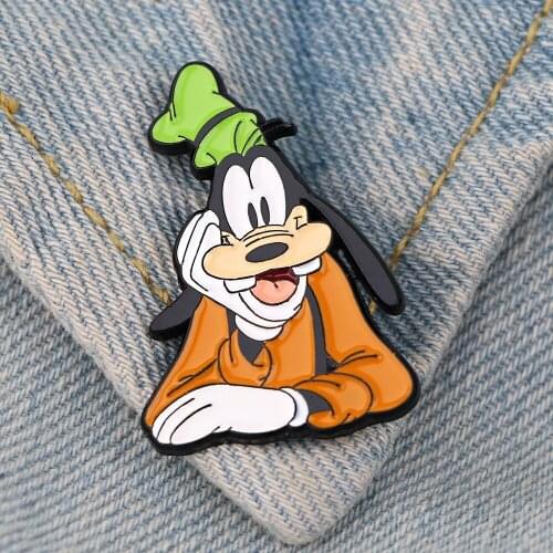 YQ264 Disney Mickey Goofy Enamel Pin Dog Badge Fashion Brooch Cartoon Icons for Bags Jeans Collar Lapel Pin Jewelry Unique Gift