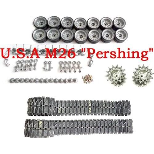 Henglong 3838 1/16 1:16 U.S.A M26 "Pershing" RC Heavy Tank Upgrade parts metal wheel hub set/ Steel Gear box / Metal track