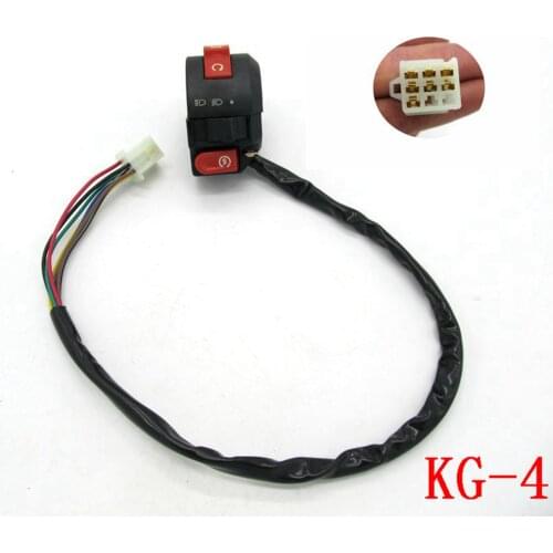 2Pcs 7 Wire Handlebar Kill Switch On Off Button 90 110 125cc Dirt Pit Bike