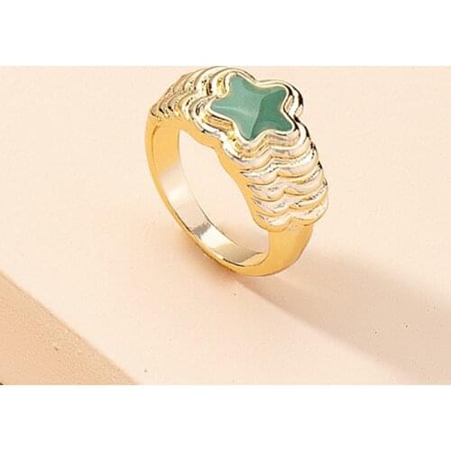 New Simple Fashion Star Rings for Women Design Geometric Ring for Men Summer Outing Accessories Jewelry Surprise Gifts