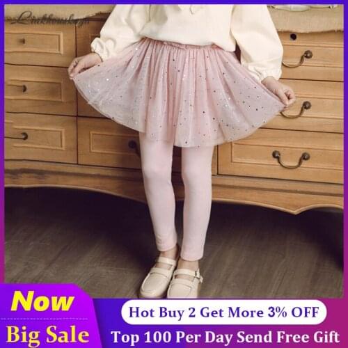 Leggings For Girls New Cute Cat Winter Pants Children Thick Warm Trousers Girls Leggings With Fleece Warm Elastic Waist Cotton