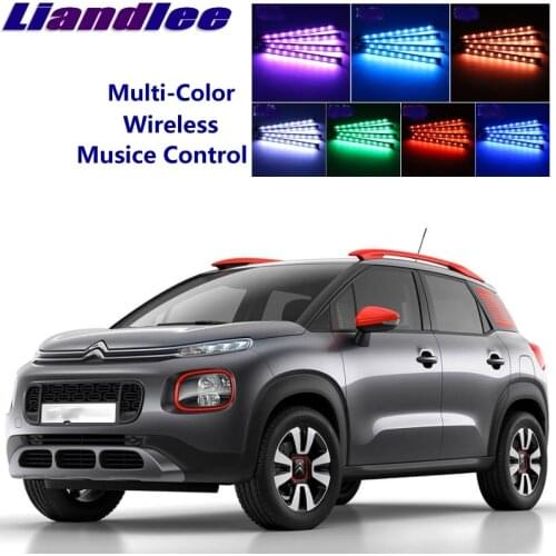 LiandLee Car Glow Interior Floor Decorative Atmosphere Seats Accent Ambient Neon light For Citroen C3 Aircross 2010~2019