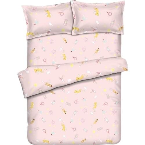 Hot!!! Japanese Anime Bedding Set Full Size Duvet Cover Pillowcase for Bed