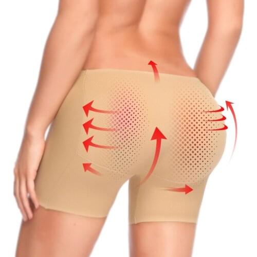 Womens Padded Shapewear Hip Enhancer Shorts High Waist Body Shaper Panty Padded Pad Butt Lifter Booty Waist Trainer Control