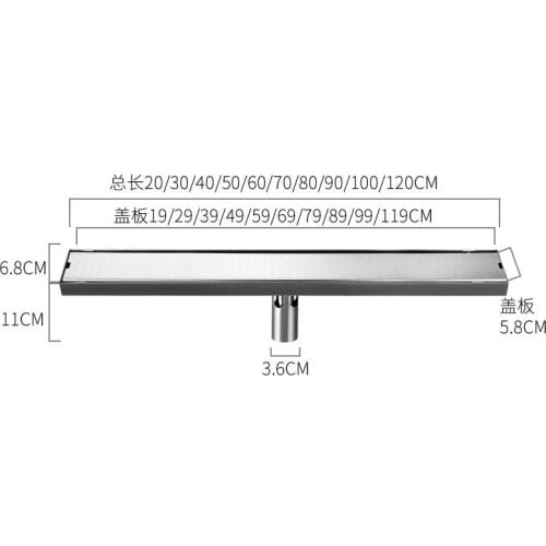 Vidric Bagnolux Super Heavy-duty Hardware Tile Insert 304# Stainless Steel Linear Shower Bathroom Grate Floor Drain Centre Outle