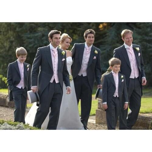 Latest Design Mens Suits Groom Tuxedos Groomsmen Wedding Party Dinner Best Man Suits Blazer (Jacket+Pants+Vest+Tie) NO:927