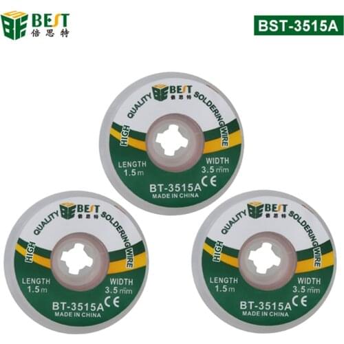 1.5mm 2.0mm 3.5mm Width 1.5M Length Desoldering Braid Welding Solder Remover Wick Wire Lead Cord Flux BGA Repair Tools