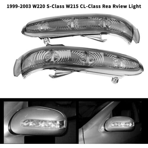 Pair Rear View Side Mirror Lamp Indicators Turn Signal Light For Mercedes Benz S/CL Cl W220 W215 1999-2003 Smoke