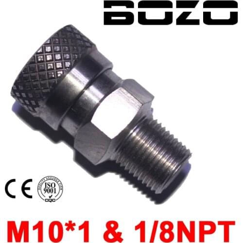 Paintball PCP Air Rifle 8mm Stainless Quick Release Disconnect Coupler Fitting 1/8"NPT M10*1 Female Socket for Filling