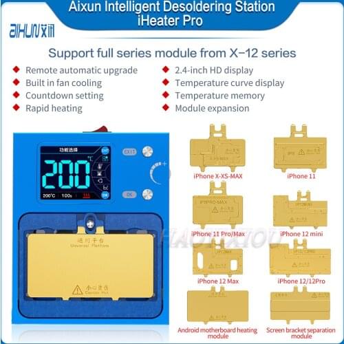 JC AIXUN IHEATER PRO for IPHONE X-12promax Android Mainboard Layer Heating Table Delete Glue / Planting Tin Repair Tools