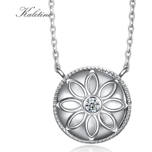 Genuine 925 Sterling Silver Flower Heart CZ Good Pendant Necklace Sea Shell Holiday Pendants for Woman Jewelry KLTN028