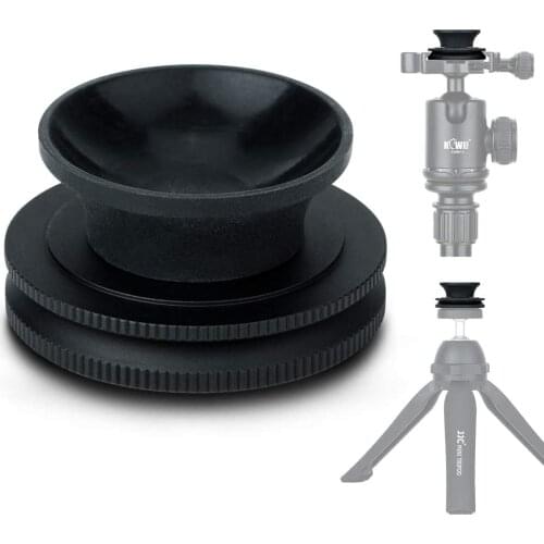 Crystal Lens Ball Stand for 50mm-100mm Diameter Glass Sphere, Suction Mount 1/4"-20 Female Thread Arca Swiss Type Plate Design