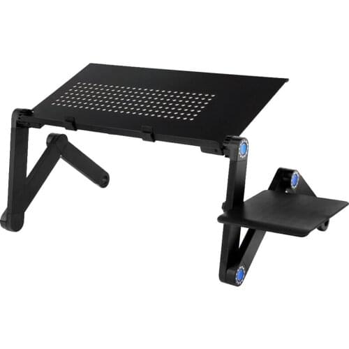 Adjustable Laptop Table Stand Folding Notebook Desk Stand Aluminum Alloy Notebook Desk Tablet With Dual Cooling Fan For Sofa Bed