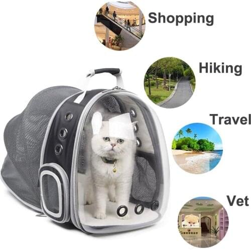 Cat Bag Expandable Cat Carrier Backpack Portable Pet Puppy Traveling Outdoor Backpack Transporter Conveyor Cats Bag Pet Supplie