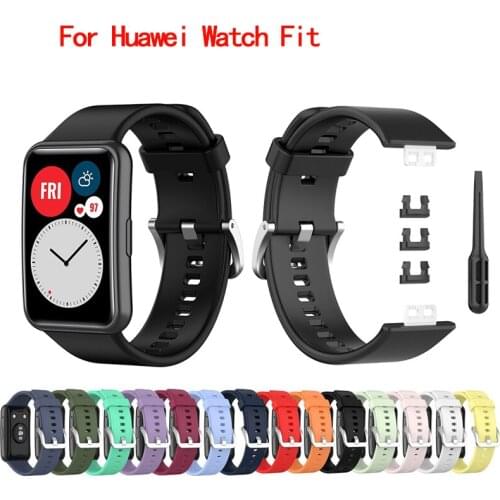 Silicone Watch Strap For Huawei Watch Fit original Smart Watch Band For Huawei fit Wrist Band Bracelet For Huawei Fit with tool