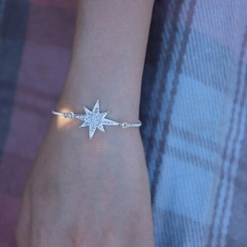 Rhinestone Real Silver Plated Lightning/Butterfly/Love/Wishing Tree Bracelet Adjustable Lucky Fashion outdoor bracelet for women