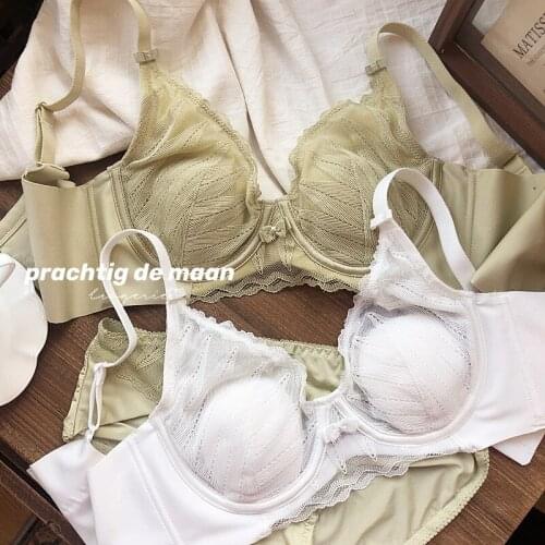 Thin Lace Cotton Push Up Comfortable Bra Underwear Women Set Brassiere French Style Summer Intimate Underwear Ladies Intimates