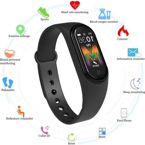 M5 Smart Band Women Bluetooth Call/Music Color Screen Waterproof Heart Rate Blood Pressure Men Health Wristband Smart Bracelet