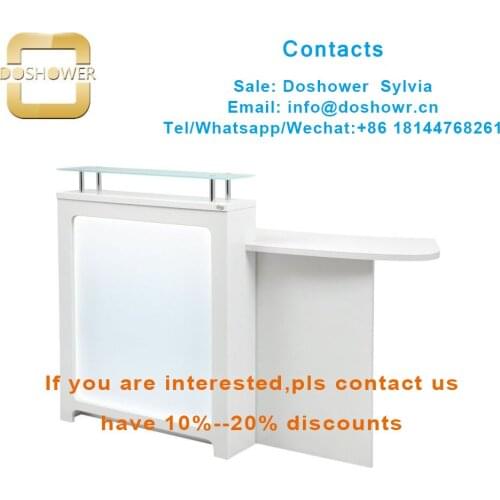 Hair salon desk with front desk reception for modern reception desk