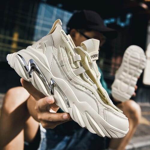 High Quality Mens Running Shoes Breathable Unisex Sneakers Men Chunky Shoes Rubber Hard-wearing No-slip Women Jogging Shoes