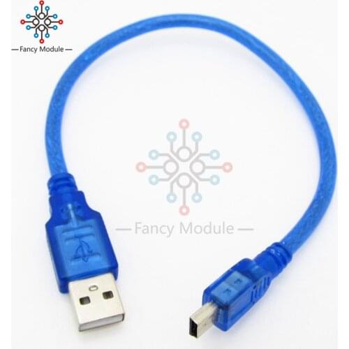 30cm USB 2.0 A Male To Mini B 5pin Male PC Data Cable Cord Leads High Speed connector