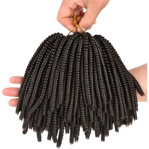 YunRong 7Inche Synthetic Crochet Braiding Hair For Women Low Temperature Flame Retardant Fiber Crochet Hair 100g