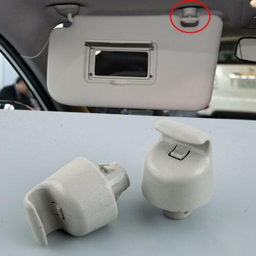 1 Pair Sun Visor Retainer Clip Hook Fit for Infiniti QX56 QX60 JX35 Renault Koleos HC Nissan Armada Rogue X-Trail 96409-3JA0A