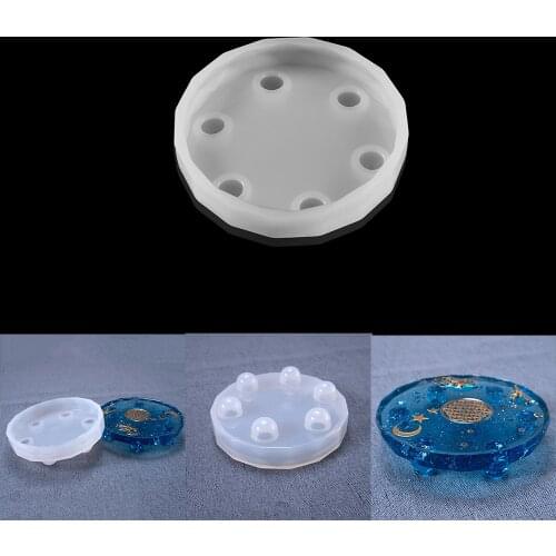1 Pcs Round Irregular Tray Silicone Mold UV Epoxy Resin Decorative Mold For DIY UV Resin Coaster Crafts Handmade Making Tools