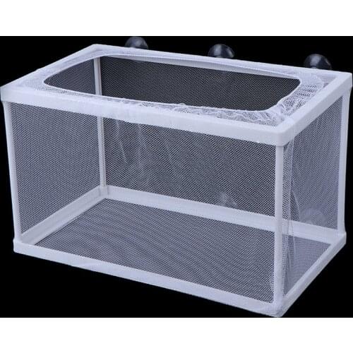 2Sizes Aquarium Fish Breeding Isolation Mesh Box Net Tank Aquarium Accessory 1PCS Incubator Breeder For Fish