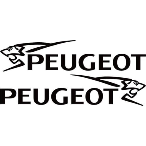 2 X LION Mirror Car Stickers Waterproof Sunscreen Decal Styling for PEUGEOT 307 206 308 407 207 406 3008 208 2008 508,14cm*3cm