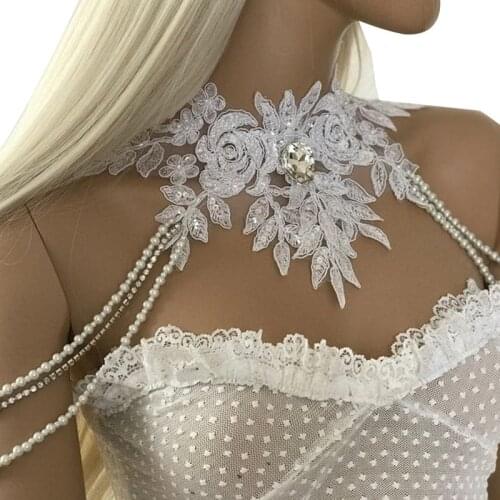 2021 Top Sale Luxurious Crystal Rhinestone Bling Bling Bridal Wraps White Lace Wedding Shawl Jacket Bolero Wrap Bridal Wedding