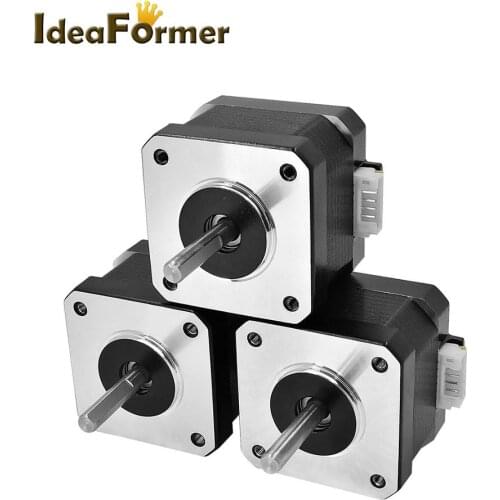 3pcs 3D Printer Nema 42 bipolar Stepper Motor For RepRapMotor 0.4A 34mm height 4 leads 42BYGH34H-23D High Quality