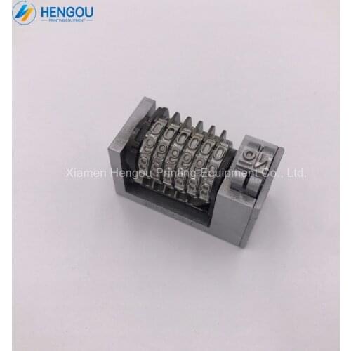 3 Pieces 6 digits 4x8 backward full steel numbering machine Gothic Font jump mode 543210... 6 digits reverse numerators